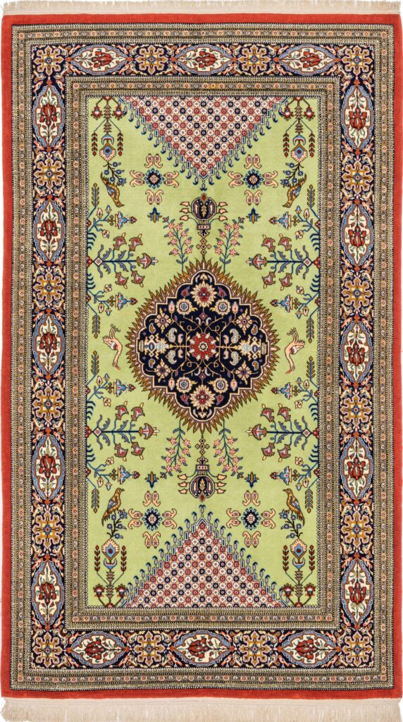 Hand Knotted Persian Qom